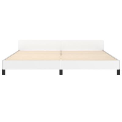 vidaXL Cadre de lit avec tête de lit sans matelas blanc 200x200 cm