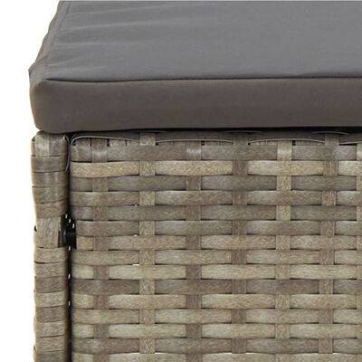 vidaXL Salon de jardin 6 pcs avec coussins Gris Résine tressée