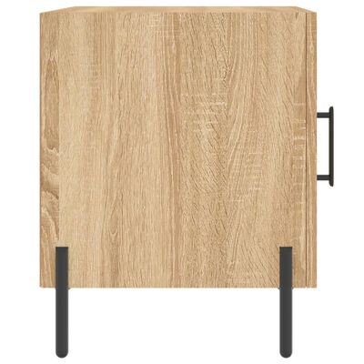 vidaXL Table de chevet chêne sonoma 40x40x50 cm bois d’ingénierie