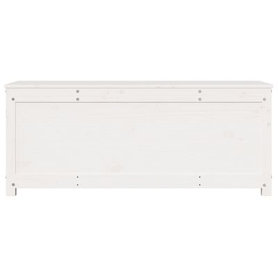 vidaXL Boîte de rangement Blanc 110x50x45,5 cm Bois massif de pin