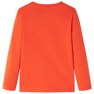 T-shirt enfants manches longues orange vif 140