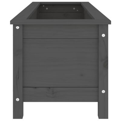 vidaXL Lit surélevé de jardin gris 119,5x40x39 cm bois de pin massif