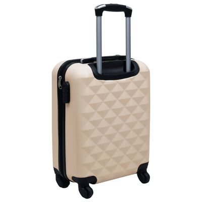 vidaXL Valise rigide Doré ABS