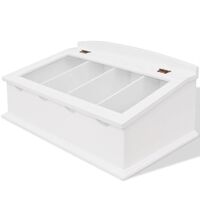 vidaXL Range-couverts en style baroque PFDM Blanc