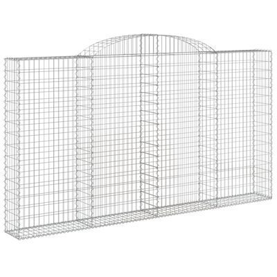 vidaXL Paniers à gabions arqués 9 pcs 300x30x160/180 cm fer galvanisé