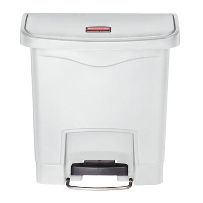 Rubbermaid Poubelle à pédale Slim Jim 15 L Blanc