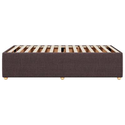 vidaXL Cadre de lit sans matelas marron foncé 100x200 cm tissu