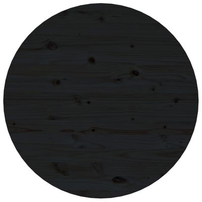 vidaXL Table basse Noir Ø 55x45 cm Bois massif de pin