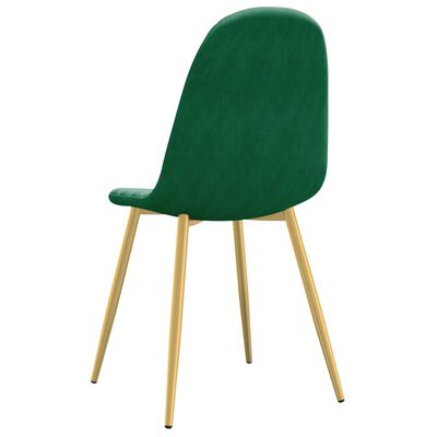 vidaXL Chaises à manger lot de 4 Vert foncé Velours