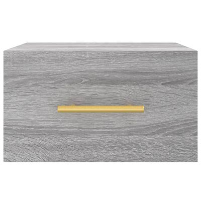 vidaXL Table de chevet murale sonoma gris 35x35x20 cm