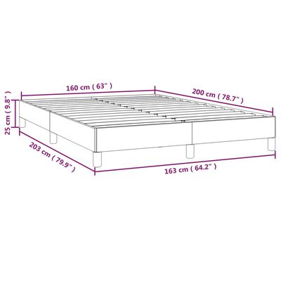 vidaXL Cadre de lit sans matelas crème 160x200 cm tissu