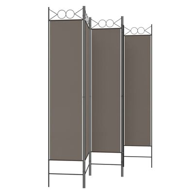 vidaXL Cloison de séparation 5 panneaux Anthracite 200x220 cm Tissu