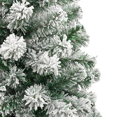 vidaXL Sapin de Noël artificiel à charnières avec neige floquée 240 cm