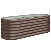 vidaXL Lit surélevé de jardin Acier enduit de poudre marron