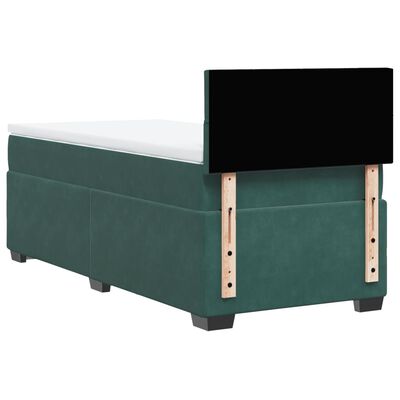 vidaXL Sommier à lattes de lit et matelas Vert foncé 80x200 cm Velours