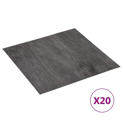 vidaXL Dalles de plancher autoadhésives 20 pcs PVC 1,86 m² marron