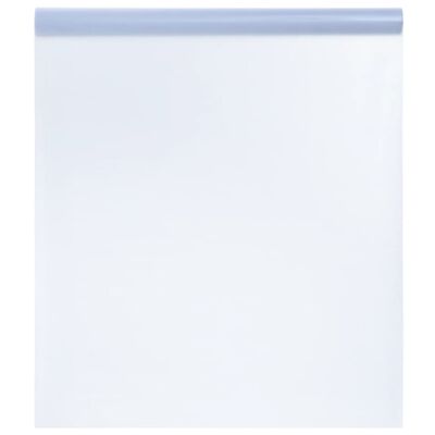 vidaXL Film de fenêtre statique dépoli gris transparent 90x2000 cm PVC