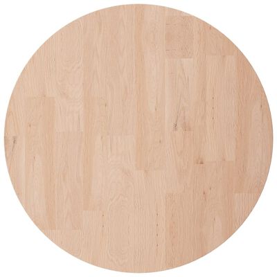 vidaXL Dessus de table rond Ø30x2,5 cm Bois de chêne massif non traité