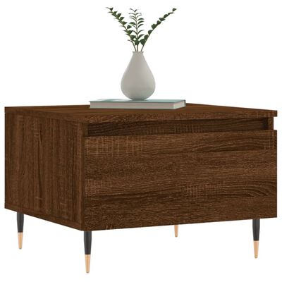 vidaXL Table basse chêne marron 50x46x35 cm bois d'ingénierie