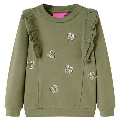 Sweatshirt pour enfants kaki 116