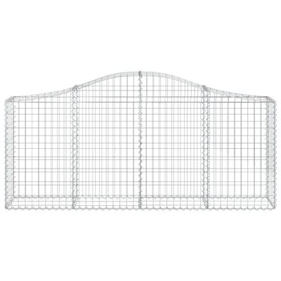 vidaXL Paniers à gabions arqués 10 pcs 200x30x80/100 cm Fer galvanisé