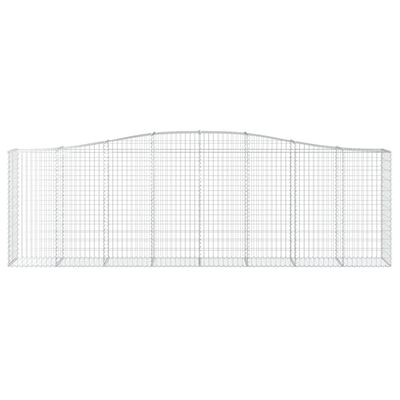 vidaXL Panier de gabions arqué 400x50x120/140 cm Fer galvanisé