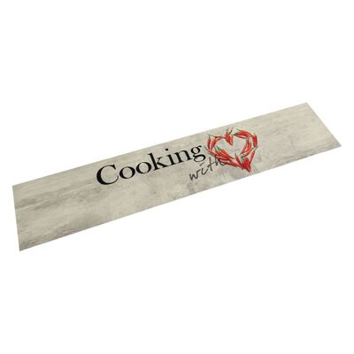 vidaXL Tapis de cuisine lavable imprimé de piment Cooking 60x300 cm