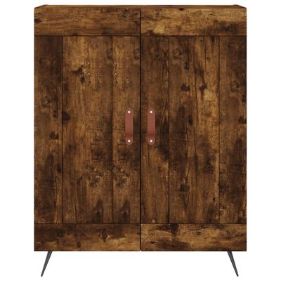 vidaXL Buffet haut Chêne fumé 69,5x34x180 cm Bois d'ingénierie