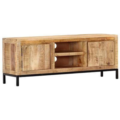 vidaXL Meuble TV 118 x 30 x 45 cm Bois de manguier massif