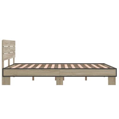 vidaXL Cadre de lit sans matelas chêne sonoma 140x190 cm