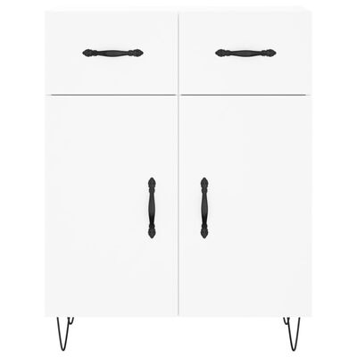 vidaXL Buffet haut Blanc 69,5x34x180 cm Bois d'ingénierie