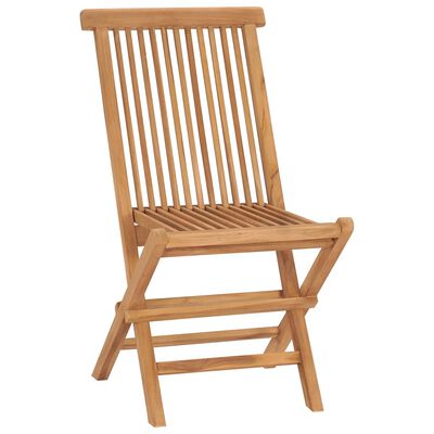 vidaXL Chaises de jardin pliables lot de 2 Bois de teck massif