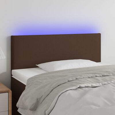 vidaXL Tête de lit à LED Marron 80x5x78/88 cm Similicuir