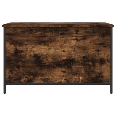 vidaXL Banc de rangement chêne fumé 80x42,5x50 cm bois d'ingénierie