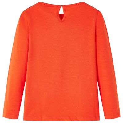 T-shirt enfants à manches longues orange foncé 140