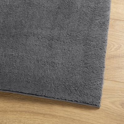 vidaXL Tapis HUARTE à poils courts doux lavable anthracite 240x340 cm