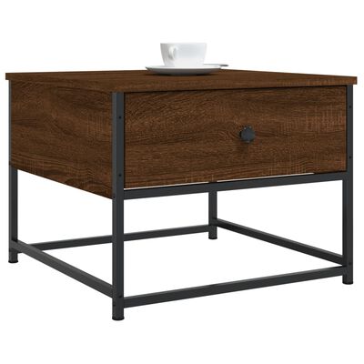 vidaXL Table basse chêne marron 51x51x40 cm bois d'ingénierie