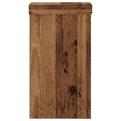 vidaXL Supports pour plantes 2 pcs vieux bois bois d'ingénierie