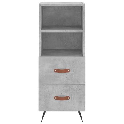 vidaXL Buffet Gris béton 34,5x34x90 cm Bois d'ingénierie