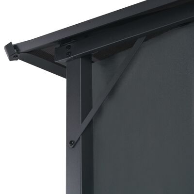 vidaXL Tonnelle avec rideau Aluminium 4x3x2,6 m Noir