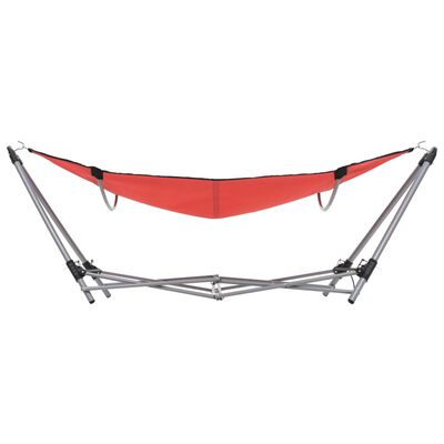 vidaXL Hamac avec support pliable Rouge