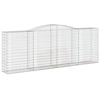 vidaXL Paniers à gabions arqués 2 pcs 400x50x140/160 cm Fer galvanisé