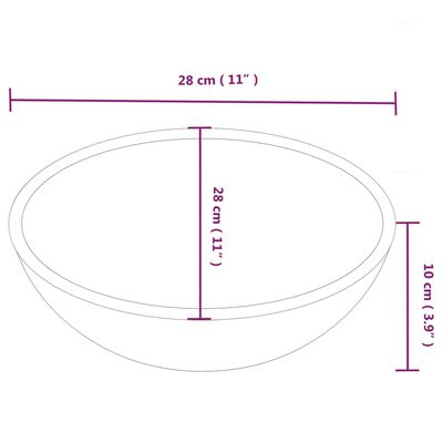 vidaXL Lavabo blanc 28x28x10 cm céramique