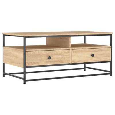 vidaXL Table basse chêne sonoma 100x51x45 cm bois d'ingénierie