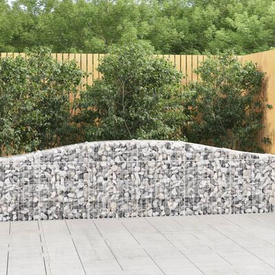 vidaXL Paniers à gabions arqués 5 pcs 400x30x60/80 cm Fer galvanisé