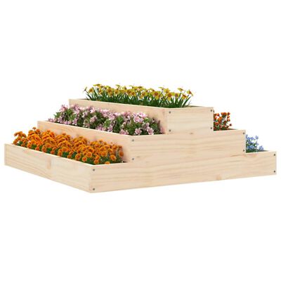 vidaXL Jardinière 80x80x27 cm Bois massif de pin