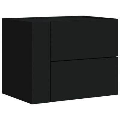 vidaXL Tables de chevet murales 2 pcs noir 45x30x35 cm