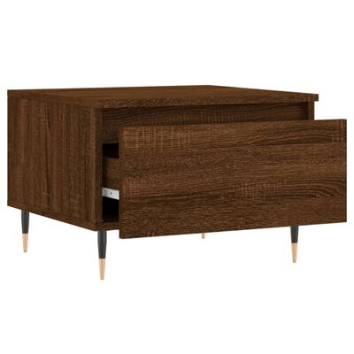 vidaXL Table basse chêne marron 50x46x35 cm bois d'ingénierie