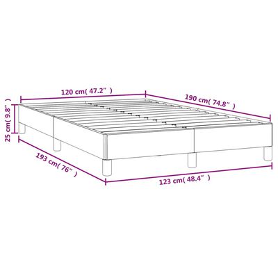 vidaXL Cadre de lit sans matelas gris clair 120x190 cm tissu