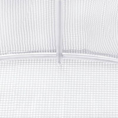 vidaXL Serre avec cadre en acier blanc 48 m² 12x4x2 m